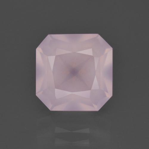 Cuarzo rosa rosa natural de 4,05 ct, corte esmeralda, transparente