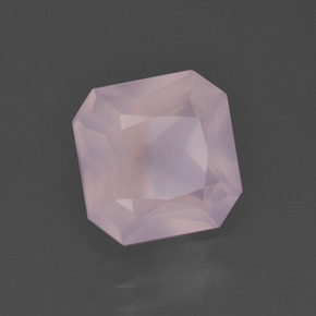 Cuarzo rosa rosa natural de 4,05 ct, corte esmeralda, transparente