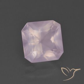 Cuarzo rosa Rosado cereza claro natural de 3.08 ct, Corte Octágono / Esmeralda, Transparente