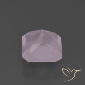 Cuarzo rosa Rosado cereza claro natural de 3.08 ct, Corte Octágono / Esmeralda, Transparente