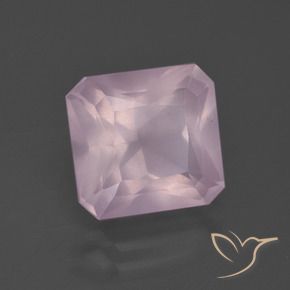 Cuarzo rosa Rosado Bubblegum natural de 5.04 ct, Corte Octágono / Esmeralda, Transparente