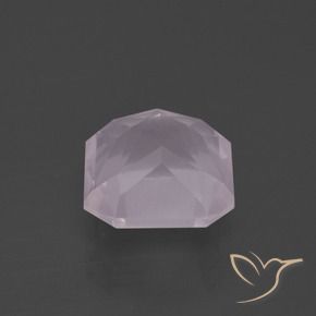 Cuarzo rosa Rosado claro natural de 4.75 ct, Corte Octágono / Esmeralda, Transparente