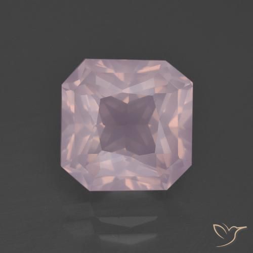 5.31ct Natural Rosado Bubblegum Cuarzo rosa, corte esmeralda, Transparente