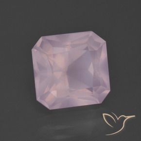 Cuarzo rosa Rosado claro natural de 5.91 ct, Corte Octágono / Esmeralda, Transparente