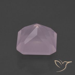 Cuarzo rosa Rosado claro natural de 5.91 ct, Corte Octágono / Esmeralda, Transparente