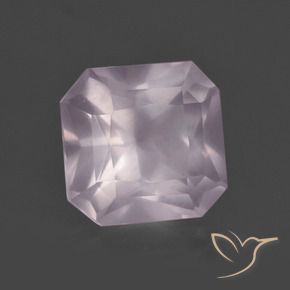 Cuarzo rosa Rosado claro natural de 5.13 ct, Corte Octágono / Esmeralda, Transparente
