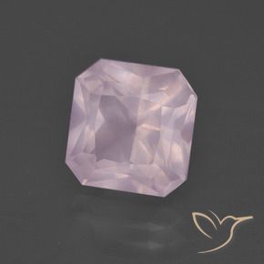 Cuarzo rosa Rosado Bubblegum natural de 4.73 ct, Corte Octágono / Esmeralda, Transparente