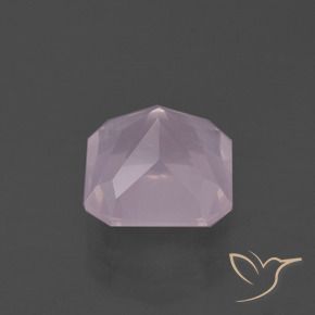Cuarzo rosa Rosado Bubblegum natural de 4.73 ct, Corte Octágono / Esmeralda, Transparente