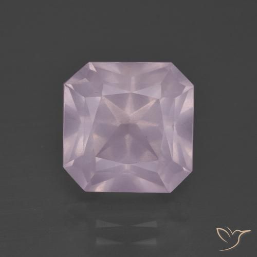 5.50ct Natural Rosado cereza claro Cuarzo rosa, corte esmeralda, Transparente