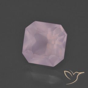 Cuarzo rosa Rosado claro natural de 4.32 ct, Corte Octágono / Esmeralda, Transparente