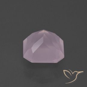 Cuarzo rosa Rosado claro natural de 4.32 ct, Corte Octágono / Esmeralda, Transparente