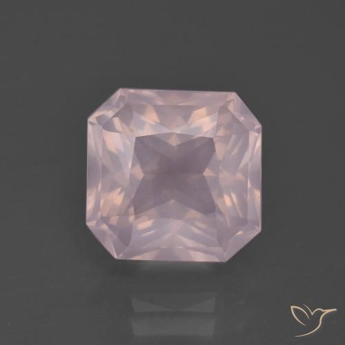5.31ct Natural Rosado claro Cuarzo rosa, corte esmeralda, Transparente