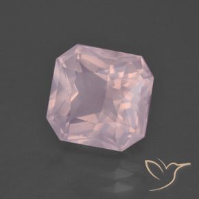 Cuarzo rosa Rosado claro natural de 5.31 ct, Corte Octágono / Esmeralda, Transparente