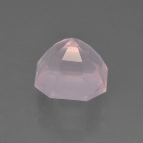Cuarzo Rosa Rosado claro natural de 3.45 ct, corte esmeralda, Transparente