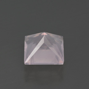 Cuarzo rosa rosa natural de 3,01 ct, cuadrado, transparente
