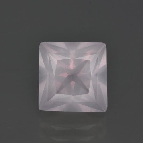 Cuarzo Rosa Rosado muy claro natural de 3.04 ct, Cuadrado, Transparente