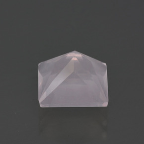 Cuarzo Rosa Rosado muy claro natural de 3.04 ct, Cuadrado, Transparente
