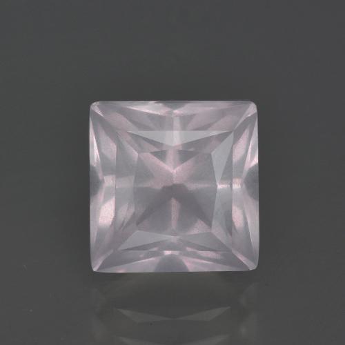 Cuarzo rosa rosa natural de 3,40 ct, cuadrado, transparente