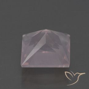 Cuarzo rosa Rosado claro natural de 3.97 ct, Cuadrado, Transparente