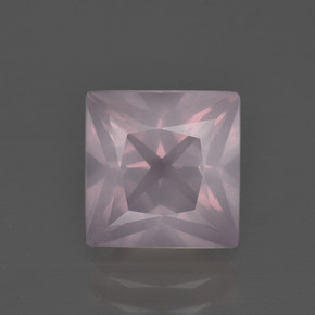 Cuarzo Rosa Rosado claro natural de 3.23 ct, Cuadrado, Transparente