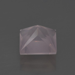 Cuarzo Rosa Rosado claro natural de 3.23 ct, Cuadrado, Transparente