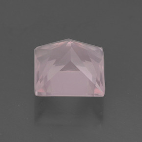 Cuarzo rosa rosa natural de 3,15 ct, cuadrado, transparente