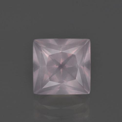 Cuarzo rosa rosa natural de 2,69 ct, cuadrado, transparente