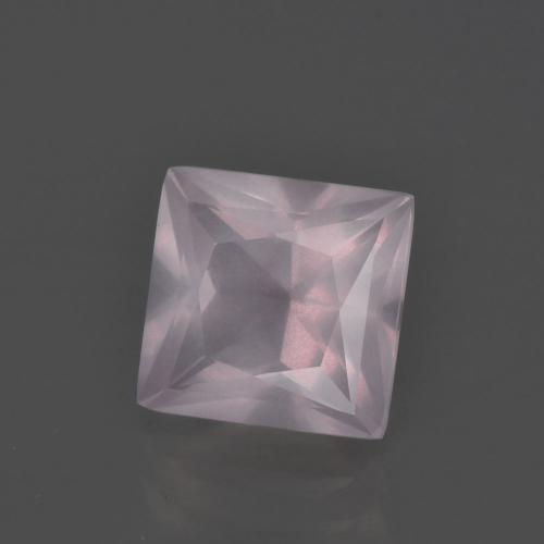 Cuarzo rosa rosa natural de 2,69 ct, cuadrado, transparente