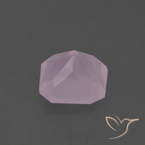 Cuarzo rosa rosa natural de 3,02 ct, corte esmeralda, transparente