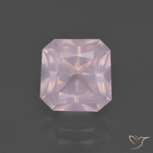 3.26ct Natural Rosado claro Cuarzo rosa, corte esmeralda, Transparente