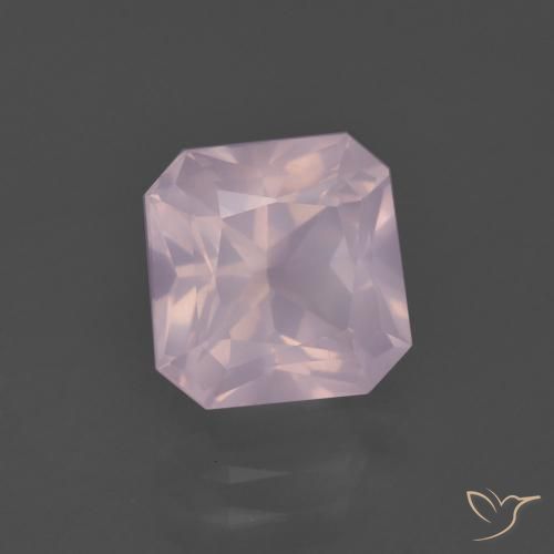Cuarzo rosa Rosado claro natural de 3.26 ct, Corte Octágono / Esmeralda, Transparente