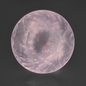 Cuarzo rosa rosa natural de 13,33 ct, corte redondo, transparente