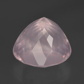 Cuarzo rosa rosa natural de 13,33 ct, corte redondo, transparente