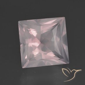 Cuarzo rosa Rosado claro natural de 5.77 ct, Cuadrado, Transparente