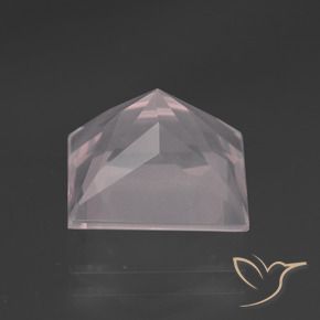 Cuarzo rosa Rosado claro natural de 5.77 ct, Cuadrado, Transparente