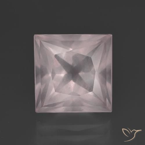 5.46ct Natural Rosado muy claro Cuarzo rosa, Cuadrado, Transparente