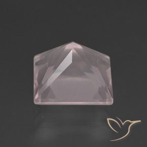Cuarzo rosa Rosado muy claro natural de 5.46 ct, Cuadrado, Transparente