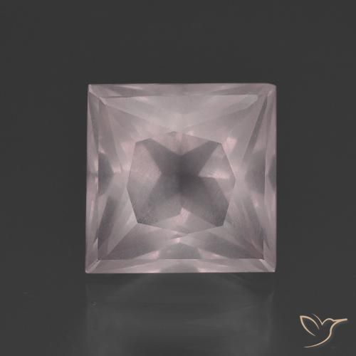 5.60ct Natural Rosado muy claro Cuarzo rosa, Cuadrado, Transparente