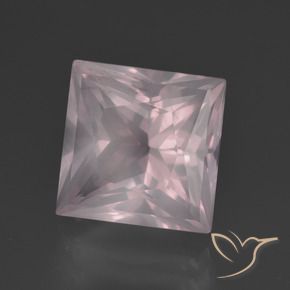 Cuarzo rosa Rosado muy claro natural de 5.63 ct, Cuadrado, Transparente