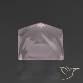Cuarzo rosa Rosado muy claro natural de 5.63 ct, Cuadrado, Transparente