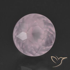 Cuarzo rosa Rosado claro natural de 5.42 ct, Redondo, Transparente