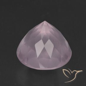 Cuarzo rosa Rosado claro natural de 5.42 ct, Redondo, Transparente