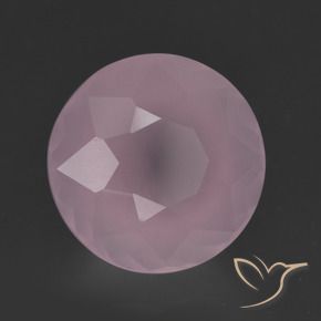 Cuarzo rosa Rosado medio natural de 8.32 ct, Redondo, Transparente