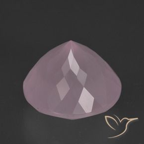 Cuarzo rosa Rosado medio natural de 8.32 ct, Redondo, Transparente