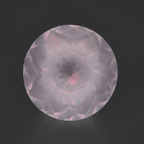 Cuarzo Rosa Rosado claro natural de 5.82 ct, Corte Redondo, Transparente