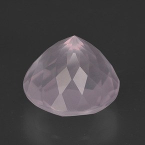 Cuarzo Rosa Rosado claro natural de 5.82 ct, Corte Redondo, Transparente