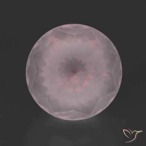 7.65ct Natural Rosado claro Cuarzo rosa, Redondo, Transparente
