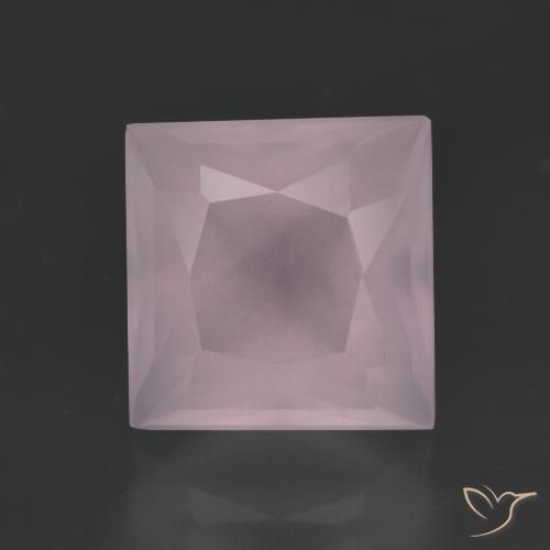 4.96ct Natural Rosado Bubblegum Cuarzo rosa, Cuadrado, Transparente