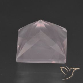 Cuarzo rosa Rosado claro natural de 6.35 ct, Cuadrado, Transparente