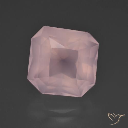 8.63ct Natural Rosa rosado Cuarzo rosa, corte esmeralda, Transparente